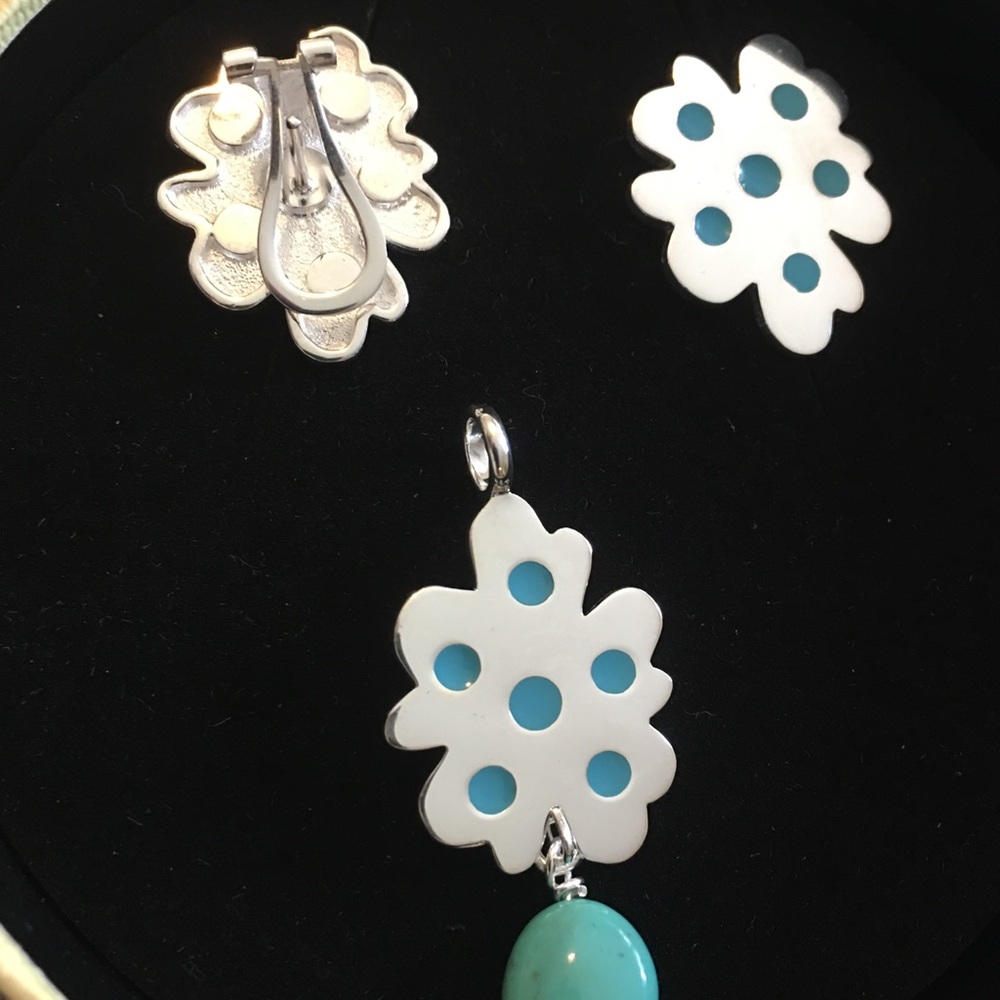 TOUS Eugenia silver turquoise set vintage. Excellent condition - Picture 2 of 5